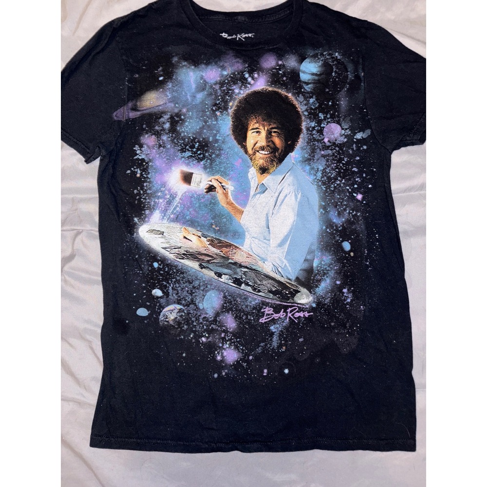 Bob Ross Galaxy Short‎ Sleeve Graphic Tee, Adult Small